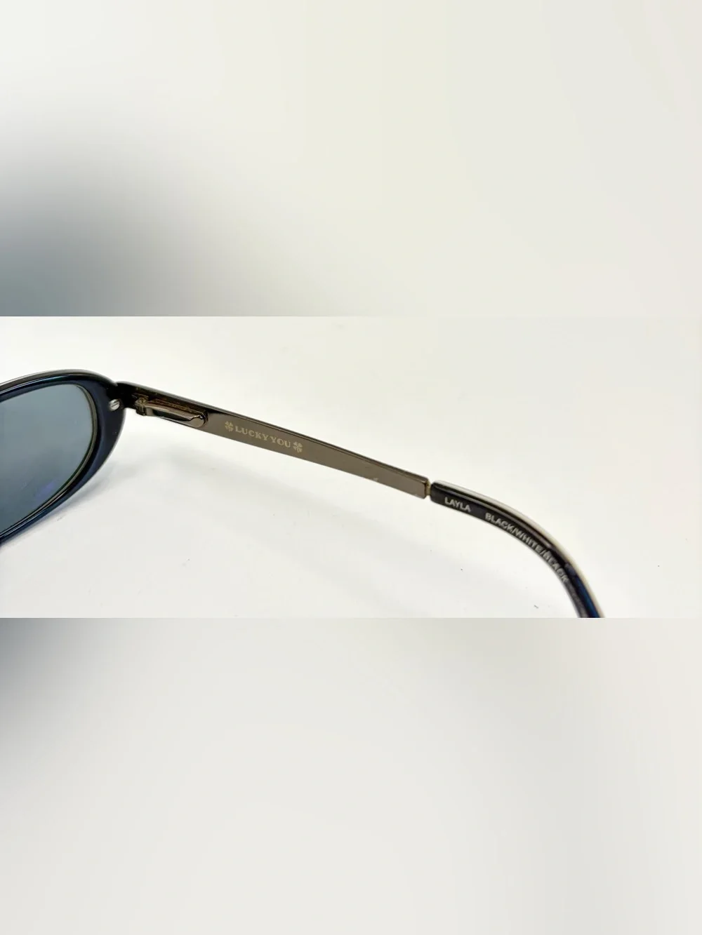 Luck Brand Layla Black Oval Sunglasses Frames Only